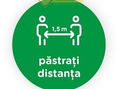 Semn verde pastrati distanta