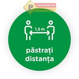 Semn verde pastrati distanta